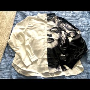Long sleeve lightweight Marilyn Monroe shirt